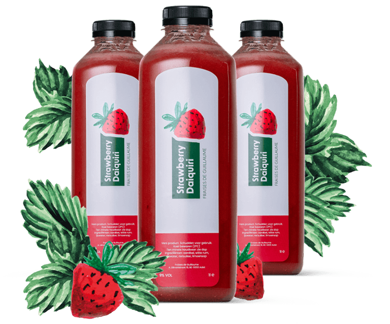 fraise-fles Flessen Fraises de Guillaume