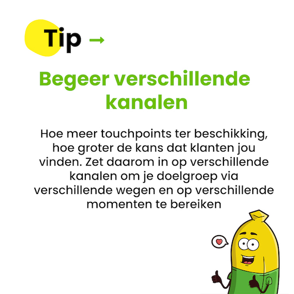 Doe aan online marketing op verschillende kanalen tip online marketing