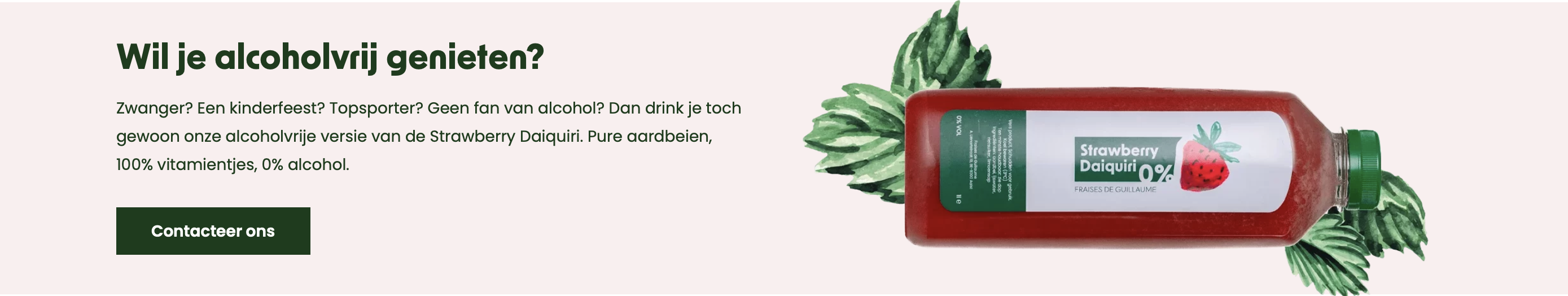 Voorbeeld 'Contacteer ons' button CTA voorbeeld