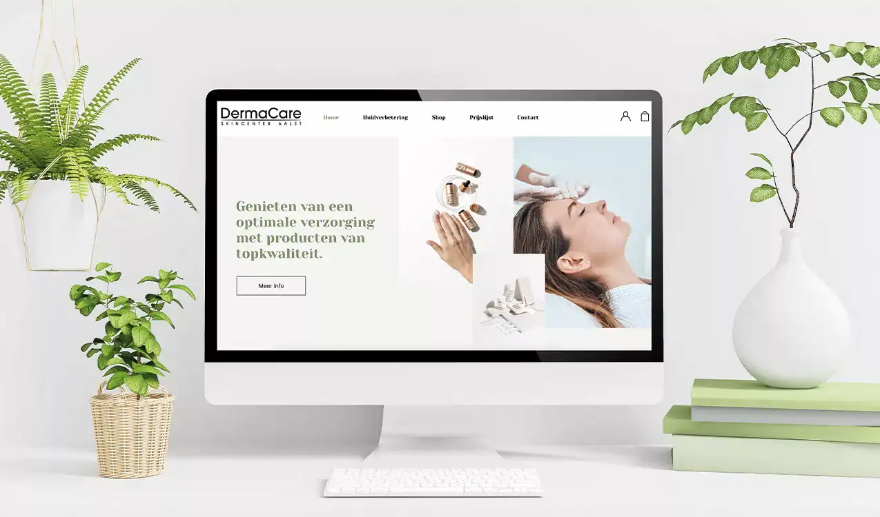 Website + basiswebshop voor DermaCare