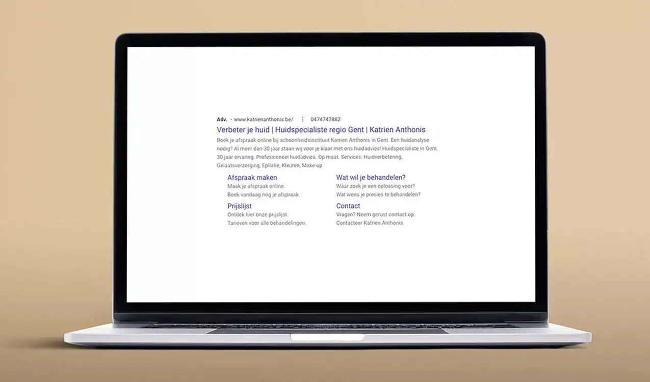 Google Ads-campagne voor Katrien Anthonis