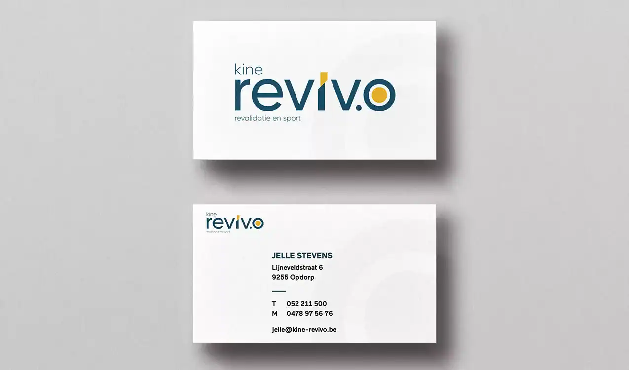 Logo-ontwerp en drukwerk op maat voor reviv.o