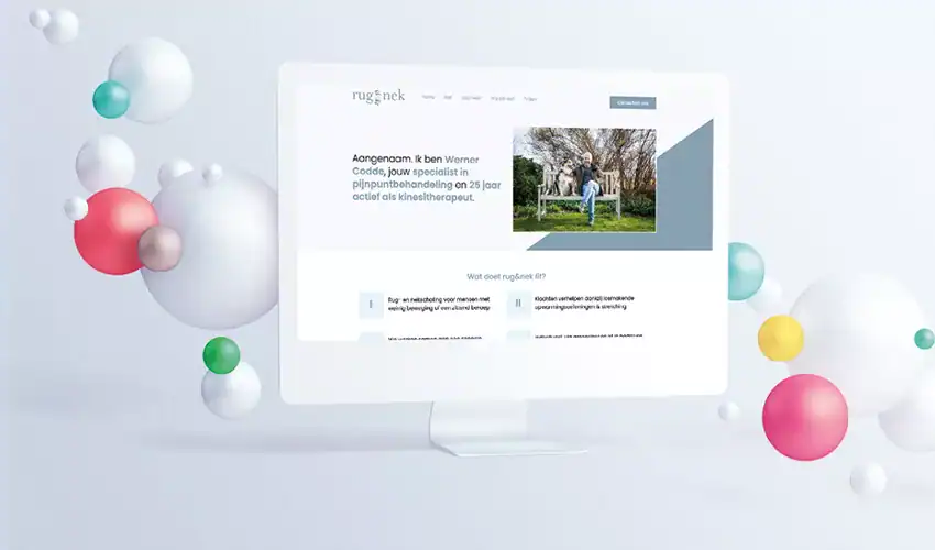 Eenvoudige onepager voor rug&nek fit