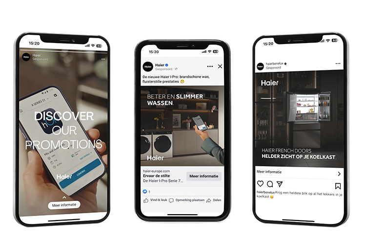 haier schermen socials haier schermen socials