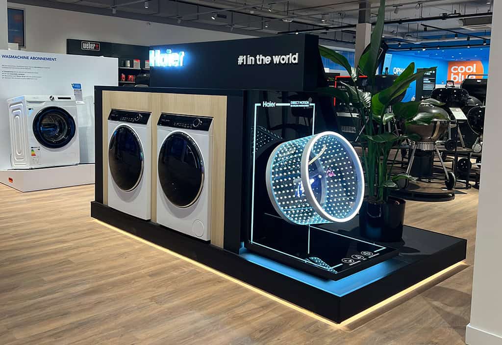 Professionele standenbouw op maat Shop-in-shop display op maat? Green Bananas