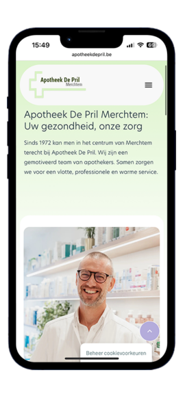 Website Apotheek de Pril Apotheek de Pril webdesign