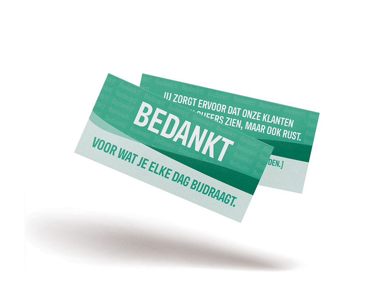 Bedankkaartje Fakts Fakts bedankkaartje